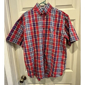 Wrangler George Strait Blue Red Button Down Shirt Size Size‎ Medium